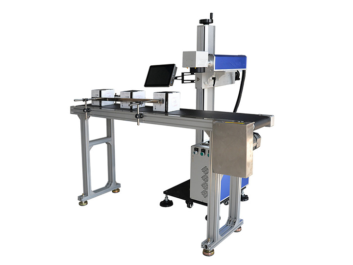 零件和工具在線飛行光纖激光打標系統