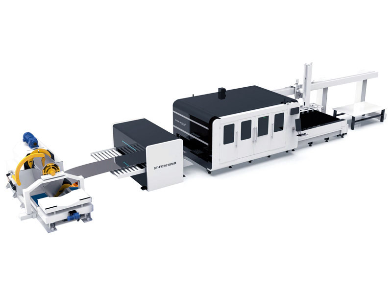 自動激光下料系統(tǒng):卷料送料激光切割機 自動激光下料系統(tǒng):卷料送料激光切割機