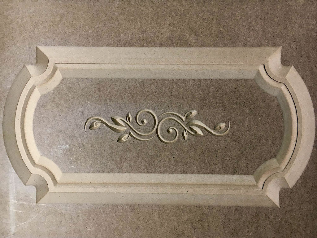 數控雕刻機雕刻 MDF 樣品