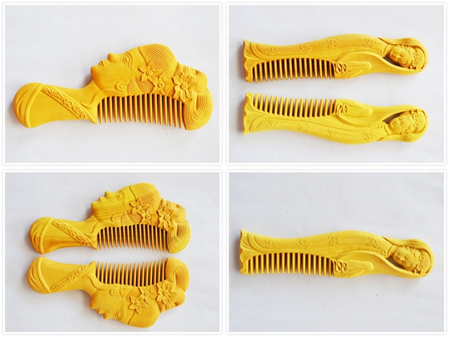 中國黃楊木工藝品數控雕刻機,用于制作木梳 中國黃楊木工藝品數控雕刻機,用于制作木梳