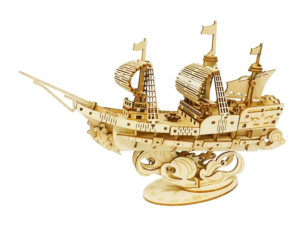 定制 3D 帶激光切割機的木船