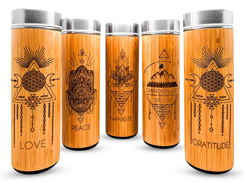 旋轉激光雕刻木制品