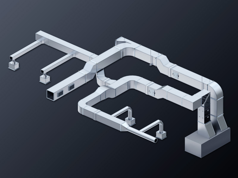 用于 HVAC 管道和配件制造項目的卷材送料激光裁切系統