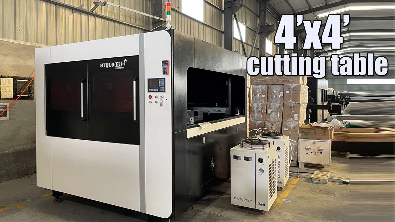 4x4 混合纖維和 CO2 金屬和木材激光切割工作臺