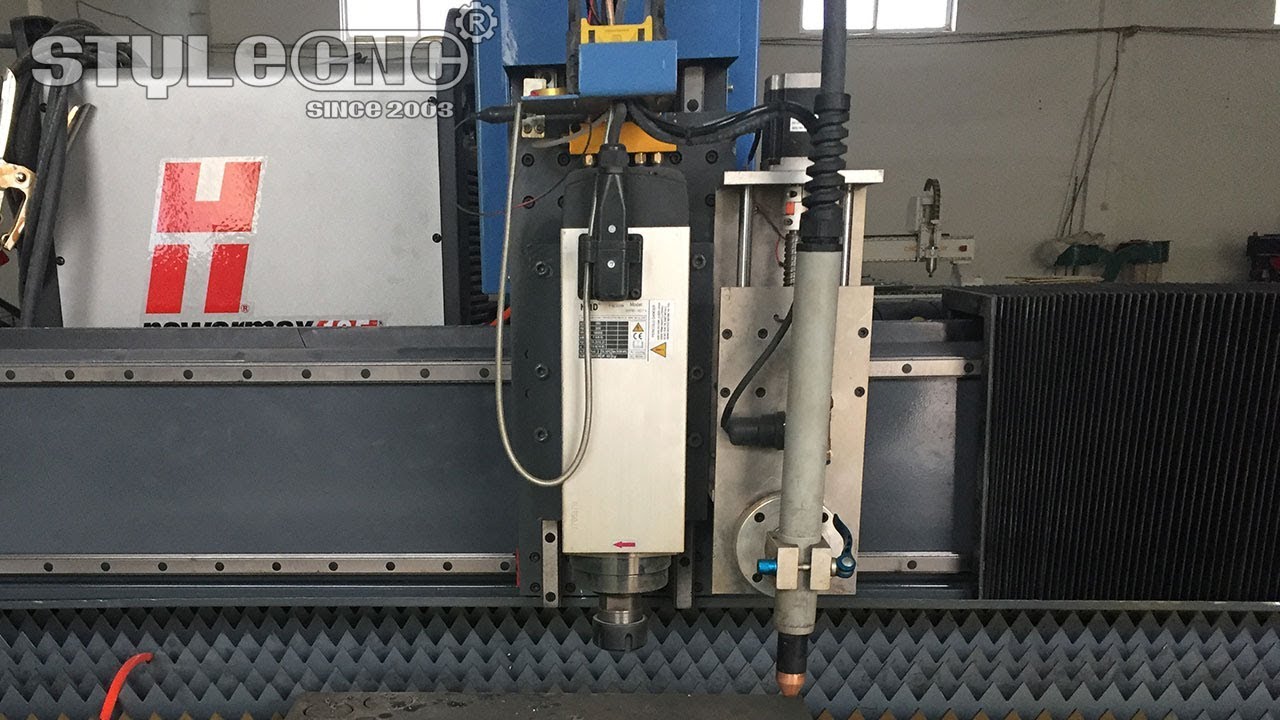 數(shù)控等離子切割工作臺與數(shù)控雕刻機主軸相結(jié)合